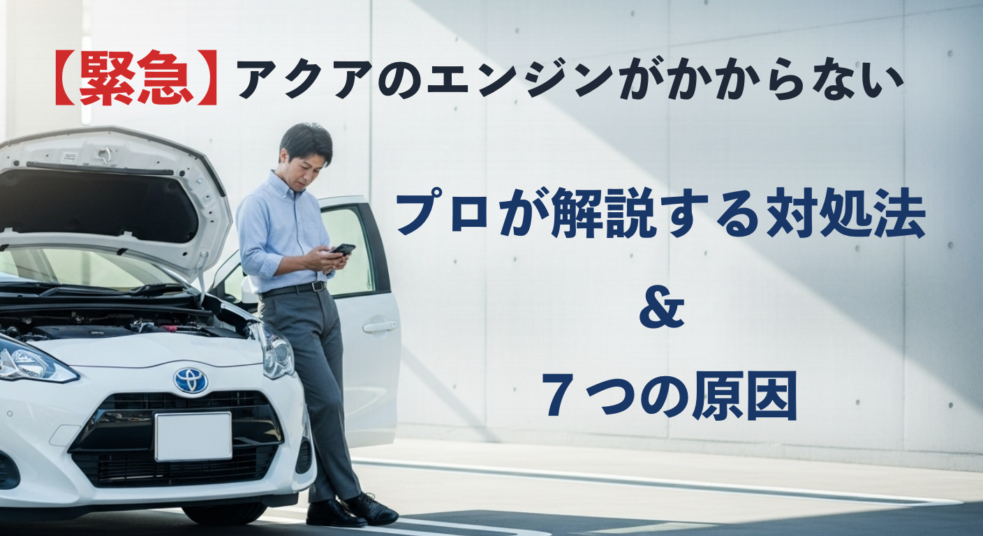【緊急】アクアのエンジンがかからない！7つの原因と対処法をプロが解説