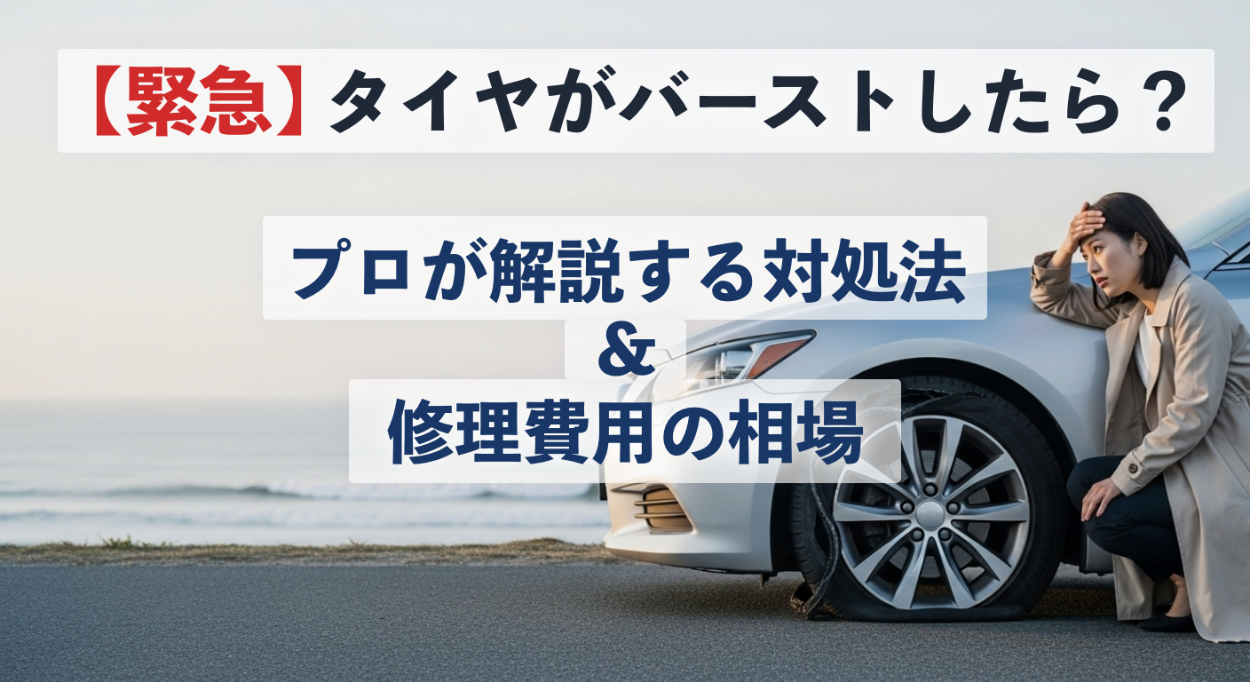 タイヤがバーストしたら?高速道路・一般道での正しい対処法と修理費用
