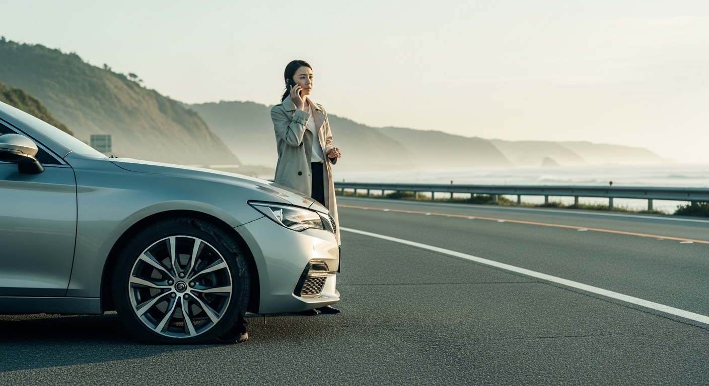 タイヤバースト後の連絡先はどこが正解?3つの選択肢を徹底比較