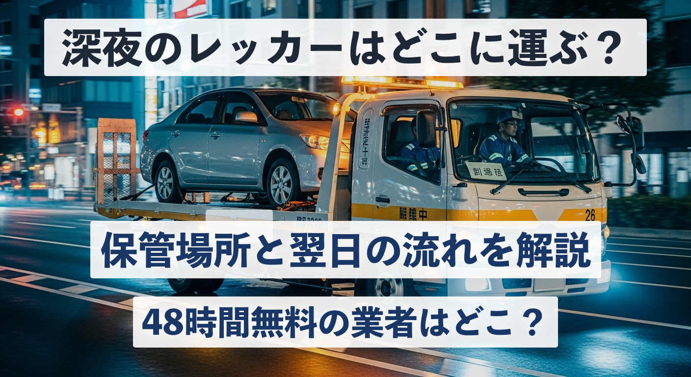 夜中の事故レッカーどこに運ぶ？保管場所と翌日の流れを解説