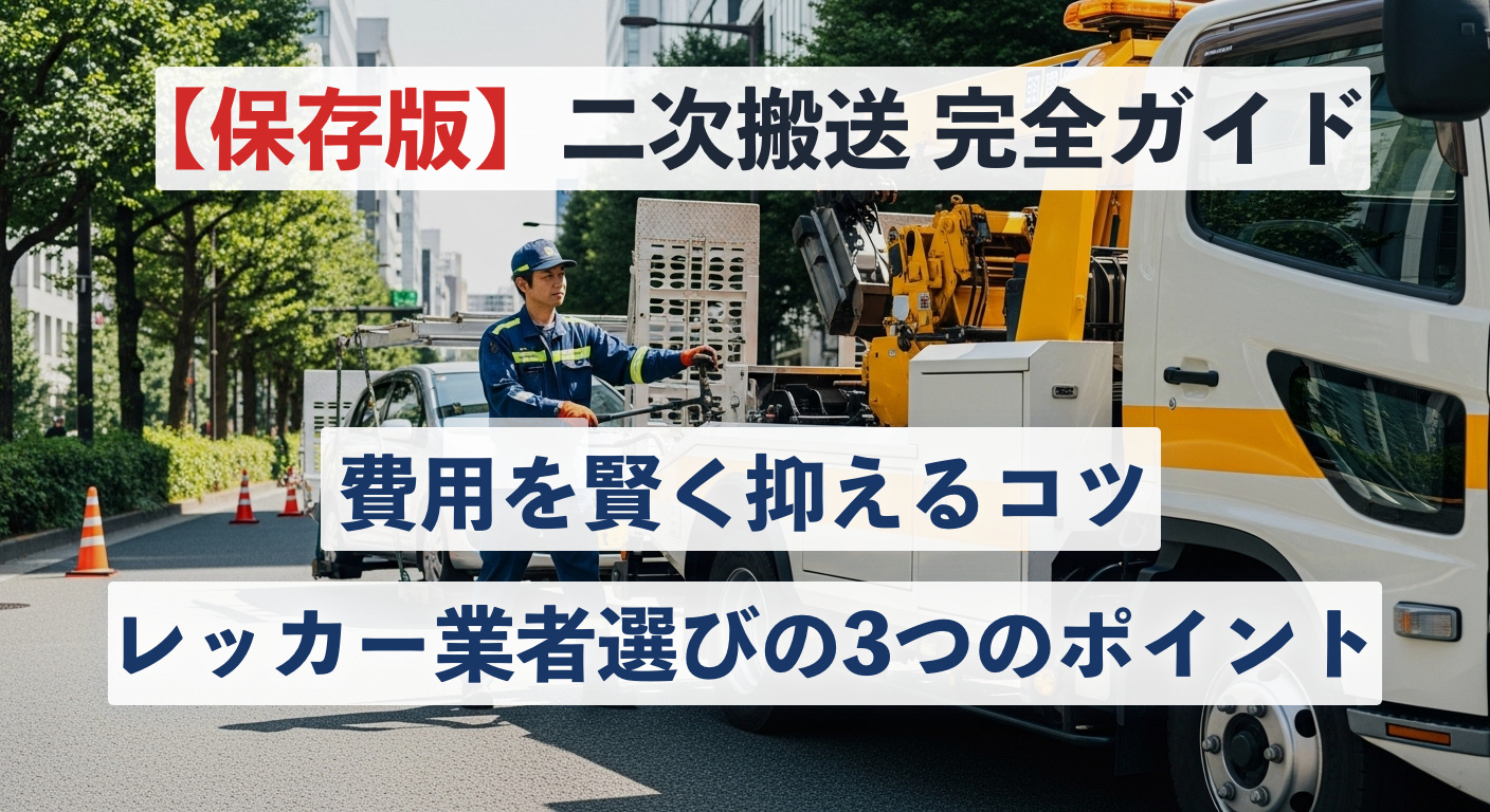 二次搬送の費用を抑える方法|料金相場とレッカー業者の賢い選び方