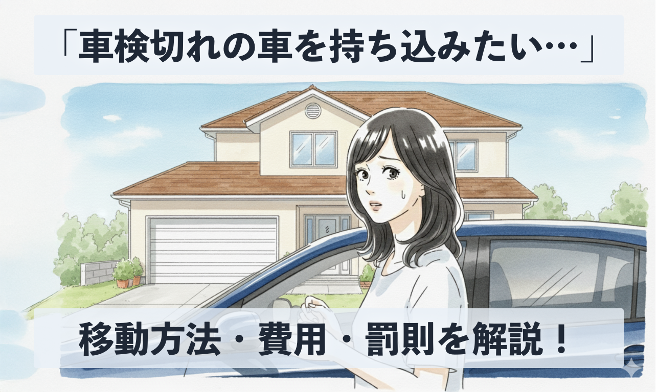 車検切れの車を持ち込みたい!移動方法、費用、罰則を徹底解説